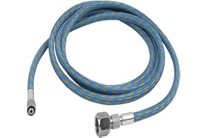 APSTOUR Airbrush Hose 6 Foot 1.8 m Nylon Braided Air Hose with 1/8" Size On Both End and Adapter 1/8" Male to 1/4" Female for Most Airbrush Kit (6 FT -1.8m Green Airbrush Hose)