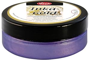 Viva Decor Violeta-Inka Gold, Acrílico, Multicolor, 7.11x7.11x3.17 cm