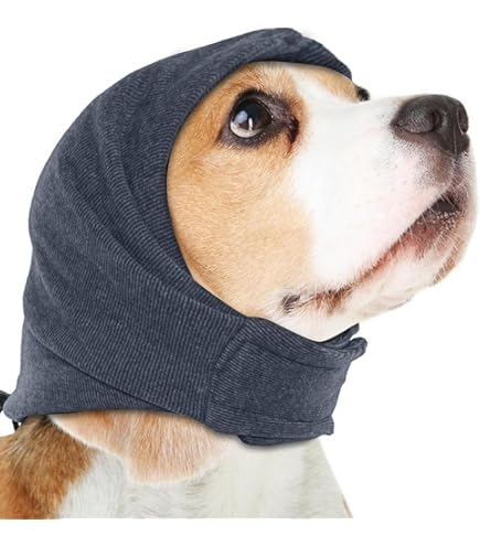 Frienda Set van 2 oorbeschermers voor honden - Nek- en oorwarmers voor honden - Warm - Voor de winter - Voor meer comfort - Anti-angst bij lawaai