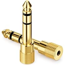 ANDTOBO Adattatore Jack 6,35mm A 3,5mm E Viceversa – 2 Pezzi In Rame Puro Stereo