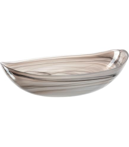LEONARDO HOME Alabastro Schale - Geschleudertes Alabasterglas - Organische Textur - 21cm - Mehrfarbig