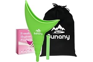 Sunany Damski pisuar, silikonowy żeński pisuar z lejkiem, przenośny do stania dla kobiet, wielokrotnego użytku damski pisuar, na zewnątrz, zajęcia, kemping, podróże