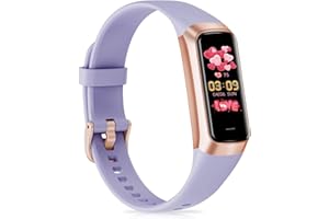 MOREMORE Fitness Tracker with 24/7 Heart Rate, Blood Pressure, Sleep & Calorie Tracking, 1.1" AMOLED Color Screen, Waterproof Step Counter for Android & iPhones Women Men