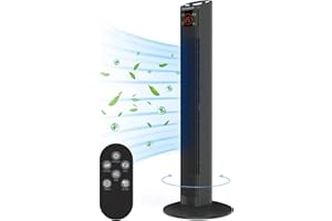 Senelux Tower Fan 36" Oscillating Fan with Remote Control- Quiet Cooling Fan with 3 Modes & 3 Speeds- for Bedroom, Home & Office