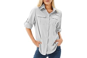 yeyity Camicia da donna UPF 50, protezione UV, a maniche lunghe, da donna, per attività all'aria aperta, per escursioni, safari, traspirante, ad asciugatura rapida, casual, top sportivo