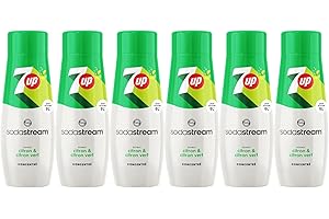 Sodastream - Set di 6 concentrati 7UP. - 100% del gusto originale. - Con tappo dosatore. - 6 x 440 ml.