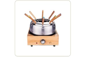 LITTLE BALANCE 8320 2019 Elektrischer Fondue, Edelstahl und Bambus