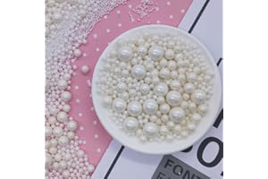 EYSII Sprinkles Sugar Pearls 120g/ 4.6oz, Cupcake Cake Topper mix Sprinkles for Baking Manvscakes Jimmies Cookie Crystal Decorating Nonpareils (White)