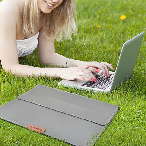 Morecoo Macbook Air & Pro 13.3″ Tasche, macbook 12 Retina, Apple Macbook 13 Schutzhülle, Eine Hohe Qualität Hülle für Macbook Retina 12.9 Zoll Laptop Hülle (13-13.3 Zoll, Grau) - 6