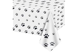 POPOYU 137 X 274 cm Hund Plastikdecke,Tischdecke Safari,Tischdecke Hund für SafariThema Partydekorationen,Tischdecken Dschungel Kindergeburtstag für Dschungel Safari Geburtstag Party Zubehör