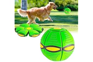 KONGNY 2023 Flying Saucer Ball for Dogs Pet Toy UFO Doggo Ball Dog Frisbee Scooby Doo Dog Ball Large Small Dog Balls Toy(Green)