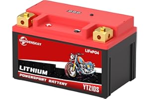 MOUDENSKAY Batería de Litio Para Moto, Bateria Litio 12v Motocicleta con BMS,12.8V 4AH 280~320CCA 51.2WH YTZ10S LiFePO4 Motor de Arranque de la Batería Para Motocicleta,ATV,UTV,4 Wheeler, y más