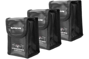 iEago RC Mavic Air 2/Air 2S Lipo Battery Safe Bag Fireproof Safe Charging & Transport Storage Bag Protection Case Travel Safety Carry Bag for DJI Mavic Air 2 / Air 2S, Pack of 3 (for 1 Batteries)