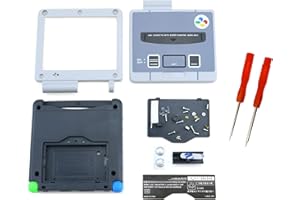 THE TECH DOCTOR Boîtier de remplacement Gameboy Advance SP complet pour boîtier de protection, lentille d'écran et boutons – Kit de réparation professionnel avec outils (SNES)