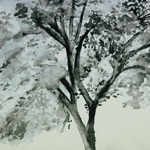 Wald Tree Sofakissen mit Polyesterfüllung – Printed Weich Samt Schwarzweiß 40 x 40cm - 4