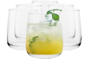 TREND FOR HOME Bicchieri Vetro da Acqua | 300 ml | Succo Cocktail Tumbler da Soft Drink | Lavabile in Lavastoviglie | Collezione Emma