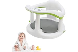 Baby-Badewannensitz | Baby-Badesitz mit rutschfestem Saugnapf & Rückenlehne,Niedliche Baby-Duschstühle zum Sitzen in der Badewanne, Badezimmersitze für Babys von 6–18 Monaten Idezek