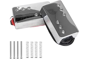Yibuy 1 Set of 2 Silver 70x36x18mm 7.2K 15K Humbucker Pickups Without Frame for Electric Guitar