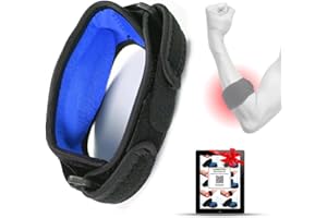 COMPASJ 1 Und Cinta Codo Tenista - Coderas para epicondilitis, Coderas de golfista ajustable Cinta de compresión para el codo. Codera epicondilitis tendinitis, Cintas para codo de tenista, Cricket. (Azul)