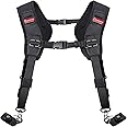 ztowoto Double Shoulder Camera Strap Harness Quick Release Adjustable Dual Camera Tether Strap and Safety Tether for DSLR SLR Camera (Focus)