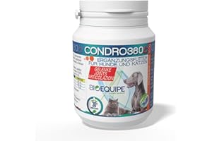 BIOEQUIPE Condroprotector Perros articulaciones Suplementos Perros, Best Glucosamina Condroitina suplemento articulaciones, cartílagos y Huesos Condroprotectores dosis 6 Meses - antiflamación