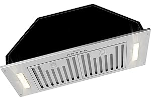 Range Hood Insert/Built-in 30 inch,Ultra Quiet Powerful Vent Hood with LED Lights, 3 Speeds 600 CFM, Stainless Steel - Akicon (Warm White)