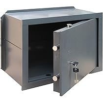Cassaforte A Muro CISA - Con Chiave, Doppia Mappa, 31x19x19,5 Cm - Sicurezza Economica E Affidabile