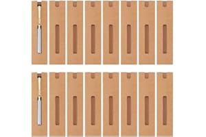 NBEADS 50 Pz Scatole Regalo per Penna Kraft, Burlywood Slip-In Pen Packaging Box per Matita Penna Stilografica A Sfera Display Regalo di Natale,15.5x4cm
