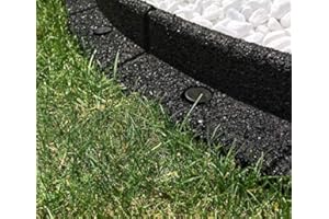 ECOBLOK 6m FlexiBorder Garden Edging (6x 1m packs) in Black - H8cm - by EcoShape