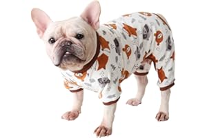 BT Bear Fat Dog Clothes,Autumn Winter Soft Warm Dog Pajamas Jumpsuit Pug Bulldog Onesies Clothes Costume for Cats Puppy Small Dogs Medium Dogs XL,Brown
