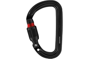 Petzl SM'D Mosquetón - Mosquetón de Bloqueo versátil, Ligero, Compacto, en Forma de D, para Escalada en Roca y Hielo