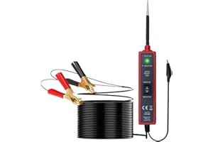 ZKTOOL Power Circuit Probe, Automotive Electrical System Tester DC 6-24V, Car Circuit Tester, Short Circuit Tester, Voltage Tester, Polarity Identify, Test Light, Component Activation