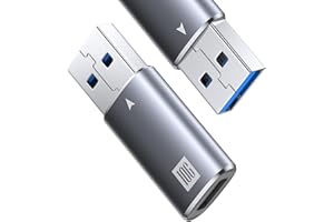 [10 Gb/s] Adapter USB C żeński na USB męski 2 pakiet, ANDTOBO Adapter USB 3.1 A do USB C SuperSpeed Data Sync. Kompatybilny z iPhone 12 Mini / 12 Pro Max, słuchawkami typu C, Power Bank, Quest Link