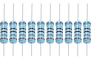 YOKIVE 30 PCS Metal Film Resistors, 180 Ohm Resistor with 2W 1% Tolerance, Lead, Good for DIY Electronic Projects (5 Color Bands, 15.5+/-1mm)