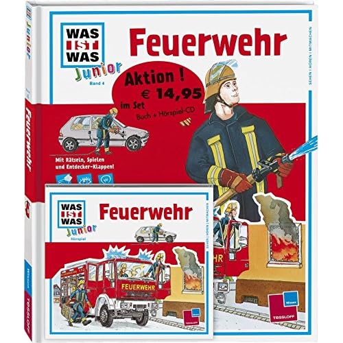 WAS IST WAS Junior Set: Feuerwehr Buch & Hörspiel CD WAS IST WAS Junior Set: Feuerwehr Buch & Hörspiel CD