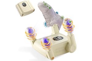 EPROICKS Asciuga Scarpe Elettrico, Asciugatrice per Calzature con Display Digitale, Asciuga Scarponi in Modo Veloce con Timer, 0zono + Luce Violetta + Carbone Attivo = Triplo Antibatterico
