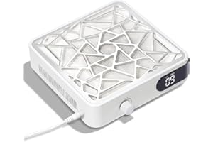 CHRISTINE SHELLY Dust Collector Nail Salon, Dust Extractor Nails Vacuum Fan with Reusable Filter, Powerful Dust Suction Manicure Machine for Nails Drilling Polishing Salon