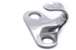 J CLARKE MARINE Pack of 10 - Lacing hook hooks bungee cord made from marine grade stainless steel A4 316 hatch pull ring