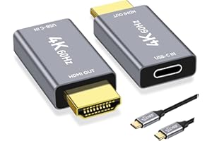 XINYAA USB C to HDMI Adapter with 3.3FT USB C Video Cable, 4K@60Hz USB Type C Female to HDMI Male Converter, Support 4K@60Hz 2K@120Hz HDR 3D Thunderbolt 3/4 to HDM-I for i-/Phone 17, MacBok, Galaxy - 1 Pack