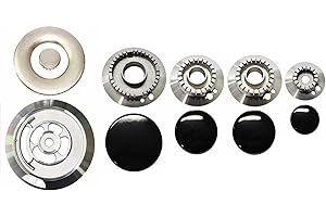 FRANZA Smeg - Kit 5 bruciatori completi di piattelli spartifiamma 4 fuochi + tripla corona per cucina piano cottura 5 fuochi - Made in Italy - SM03 - Prodotto originale