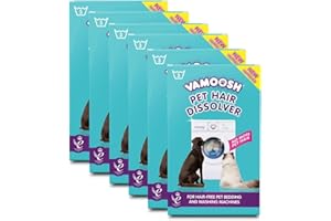 Vamoosh Pet Hair Dissolver - Pet Hair Remover for Washing Machines, Cotton Fresh 18x100g, Eliminates Odours and Dirt, Dissolves Dog, Cat, Horse, Animal Fur, Large Pack up to 18 Washes