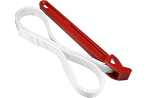 QWORK® Cléà filtre à huile universelle, Sangle nylon longueur 865 mm épaisseur 6 mm, Réglable jusqu'au diamètre max Ø160 mm