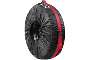 FUBESK Copertura protettiva per ruota di scorta, universale, impermeabile, con custodia, per auto, SUV, veicoli e camion (per pneumatici da 13-18 pollici)