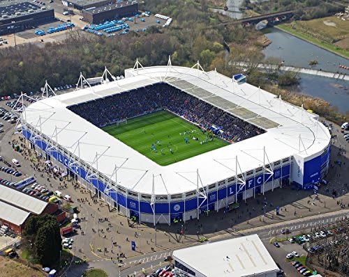 Mouse mat featuring aerial pic of King Power stadium, home of Leicester City FC.