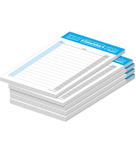 PRICARO Notitieblok Blanko - Magnetisch - A6 - 5 Stuks - 50 Vellen Per Blok - 80 G/m² - Met Magneetstrip Voor Koelkast - Afscheurblok