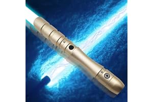 YDD GENIUS Dueling Metal Lightsaber-38.3inch, 4 Sounds Modes, Rechargeable FX Lightsabers, Perfect for Adults, Xmas Party Favors Gift (97cm-IceBlue)