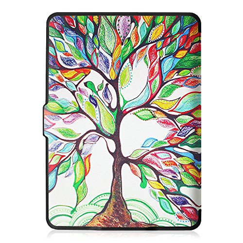 Fintie Kindle Paperwhite Hülle – Die dünnste und leichteste Smartshell Case Schutzhülle Tasche mit auto Sleep / Wake für den neuen Kindle Paperwhite 2015 (mit 300 ppi-Display, 6 Zoll, und integrierter Beleuchtung) und alle Modelle von 2012, 2013, 2014, Liebesbaum - 4