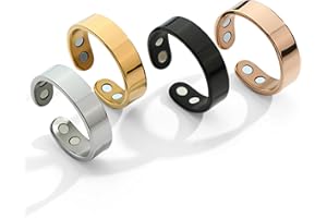 EOAMGO Calmi Ring, Anxiety Thumb Rings for Women Men, Calmara Magnetic Rings, 4PCS Stainless Steel Fidget Ring