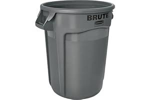 Rubbermaid Commercial Products FG263200GRAY Brute Round Container, 121.1 Litre, Grey