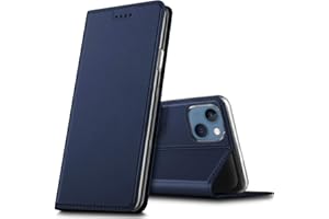 Verco Wallet Case dla iPhone 13 Etui, Pokrowiec na telefon komórkowy ochronne portfel dla iPhone 13 Case [ Zamknięcie magnetyczne ], niebieski